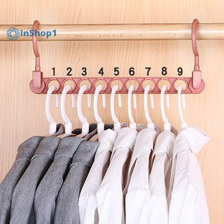 Móc treo quần áo 9 lỗ móc treo đa năng xoay móc treo quần áo sắp xếp mới