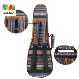 Ba lô đàn Ukulele MMLUCK, Vỏ đàn Ukulele Bohemian hai vai, Dây đeo có thể điều chỉnh phong cách dân tộc Nhiều màu 21 / 23 / 26 Inch Túi đàn Guitar Mini Phụ kiện đàn Guitar