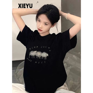 XIEYU áo phông áo thun nữ croptop baby tee hàn quốc Đơn giản Dễ thương Thể thao WTX2450UOZ 20Z240518