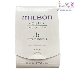 Kem dưỡng Milbon Moisture No.6 phục hồi cấp ẩm 4x9g - TN