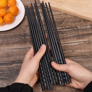 1 / 5 Đôi Cao Cấp Trung Quốc Thanh Lịch Chống Trơn Trượt Đũa Nhà Khách Sạn Nhà Hàng Khỏe Mạnh Phân Đoạn Tre Hợp Kim Đũa