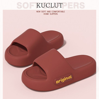KUCLUT dép bánh mì đi trong nhà quai ngang Đi biển Bảnh bao Điểm nhấn Lịch sự XZT2450S4N 21Z240521