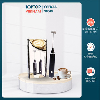 Máy Tạo Bọt Sữa Sạc USB 2 Loại Đầu Khuấy Cafe Và Đánh Trứng