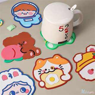 ♕ Thảm lót ly hoạt hình Tấm lót bàn cách nhiệt chống trượt dễ thương Thảm trải bàn cách nhiệt bằng nhựa PVC Thảm nhà bếp Bàn ăn Thảm lót ly