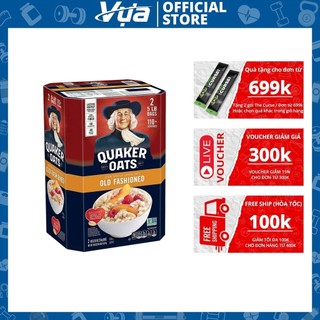 Quaker - Yến mạch Old Fashioned Oats - Hỗ trợ dinh dưỡng, Hàng Chính Hãng