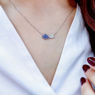 Hefang Sweetheart Cloud Sterling Bạc Vòng Cổ Nữ Thời Trang Nhật Bản Và Hàn Quốc Thiểu Số Thiết Kế Cao Cấp Full Kim Cương Cá Ngựa Bông Tai