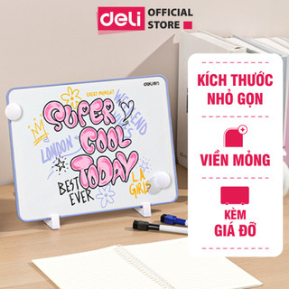 Bảng từ trắng deli cỡ nhỏ dùng cho ghi chú, bảng mica từ tính, bảng fooc trắng, bảng viết bút lông