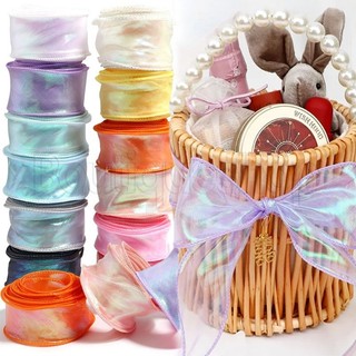 [Đặc sắc] Ruy băng sợi đuôi cá - Ruy băng Satin tưởng tượng - Sợi lưới màu trơn - Vật liệu đóng gói bó hoa - Trang trí nơ bánh - Để trang trí tiệc cưới