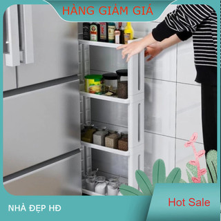 KỆ LỌT KHE có bánh xe di chuyển tiết kiệm không gian