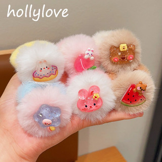 Buộc tóc tóc lông vũ dỗ hoạt hình cao dễ thương cho bé gái