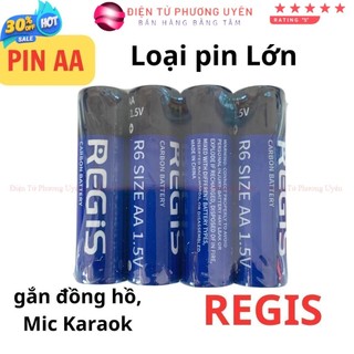 SKU314 - Pin AA 1.5v REGIS High Energy Carbon Battery, Pin 2A dùng cho Mic Karaok, đồng hồ