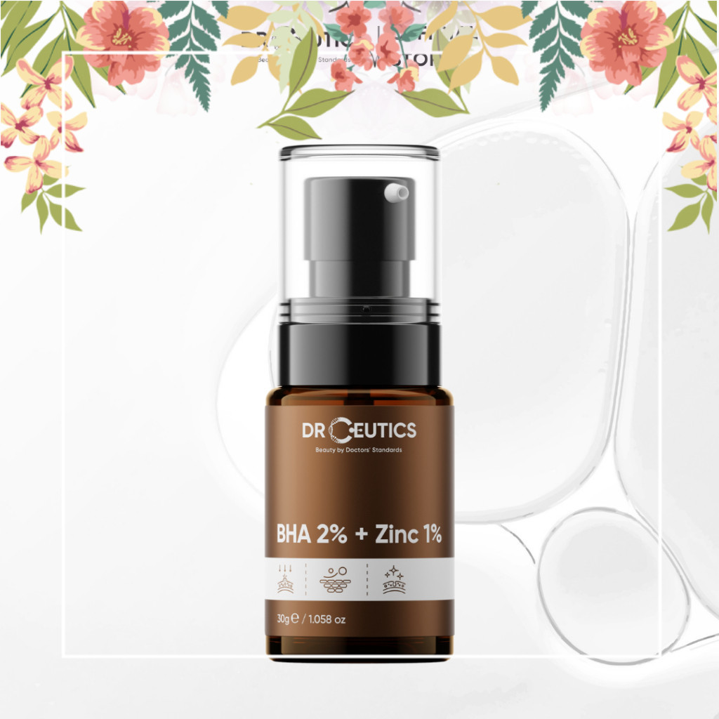(Thử 5g) DRCEUTICS Serum Kẽm BHA 2% + Zinc PCA 1% DrCeutics giảm mụn và giảm tiết dầu 30g
