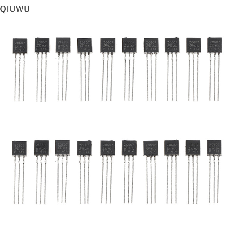 Qiuwu 20 chiếc Z0607 Z0607MA TO-92 Triac 0.8A 600V Triacs Thyristor 0.8 Amp 600 Volt.