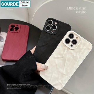 Gourde Ốp Lưng iPhone Đơn Giản Màu Đen Nhám Chống Bẩn Ốp điện thoại Trắng lượn Sóng Tối Giản Silicon Mềm Chống Sốc Cho iPhone 15 14 13 12 11 Pro Max IP 7 8 Plus Iphon X XS XR XsMax