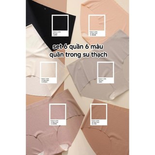 Set 6 Quần Chip Quần Lót Su Thạch Tàng Hình Không Đường May Không Lộ Viền Kèm Hộp Mini