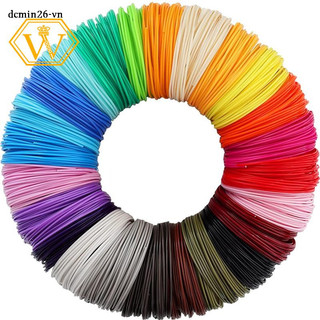 Bút in 3d màu pcl filament refills 1.75mm, gói 20 màu ngẫu nhiên, nhiệt độ nóng chảy thấp 70°c, quà tặng cho trẻ em