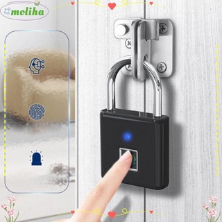 Ổ khóa vân tay thông minh MOLIHA, Khóa mật khẩu vân tay di động chống nước, Ổ khóa vân tay sạc USB chống trộm sáng tạo