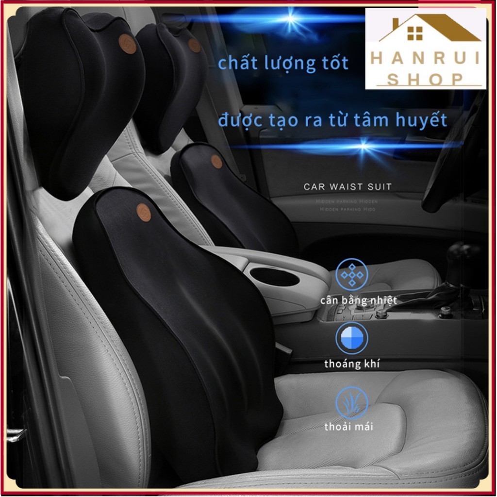 Bộ tựa lưng tựa gối đầu có massage trên xe ô tô