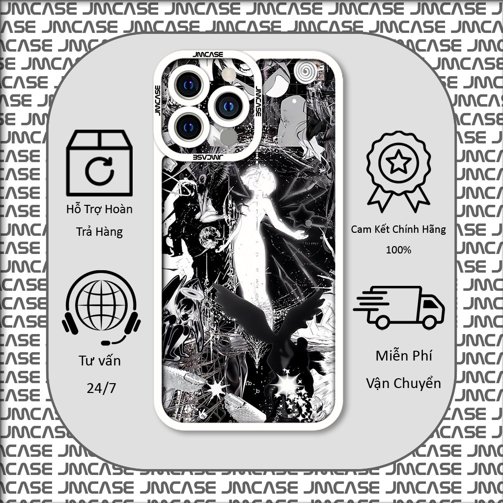 Ốp lưng iPhone Cạnh Vuông Samsung Xiaomi Oppo Shin Seiki Evangelion Anime Manga Collage