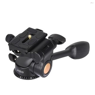 Andoer q08 video chân máy bóng đầu chất lỏng 3 chiều cánh tay rocker với đĩa phát hành nhanh cho máy ảnh dslr chân máy monopod