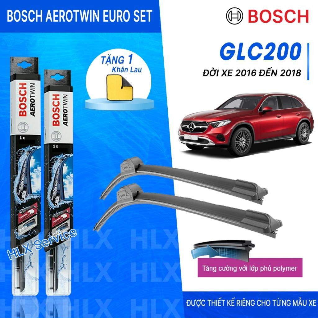 BỘ GẠT MƯA BOSCH AEROTWIN EURO SET 22" & 22": MERCEDES - BENZ GLC200 ĐỜI XE 2016 ĐẾN 2018