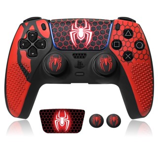 Da điều khiển PS5 chống trượt, Phụ kiện điều khiển PS5, Vỏ bọc điều khiển PS5 bằng silicon chống trượt có khoảng cách ngón tay cái - Nhện