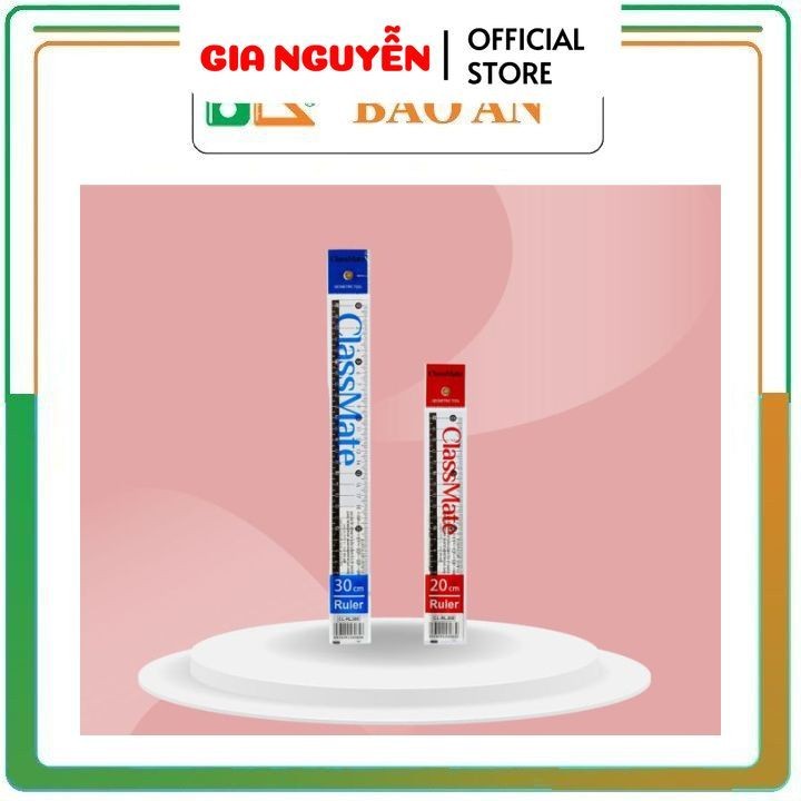 Thước Kẻ CLASSMATE 20cm/30cm Chất Liệu Nhựa Cao Cấp CL-RL200/RL300