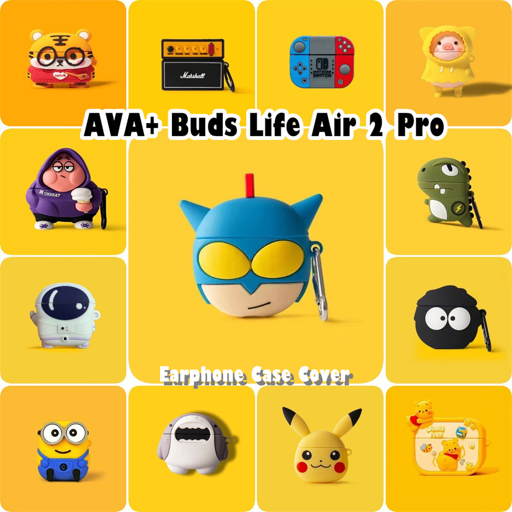 【imamura】Cho AVA+ Buds Life Air 2 Pro ốp tai ng Case Thời trang Vỏ Bảo Vệ Hộp Sạc Tai Nghe NO.2