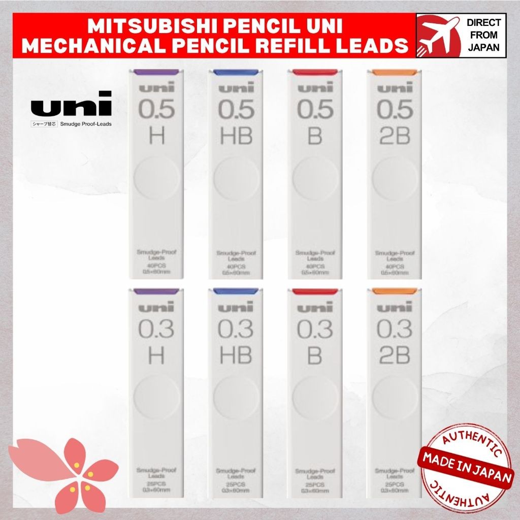 Mitsubishi Pencil Uni Mechanical Pencil Refill Leads, Direct from Japan