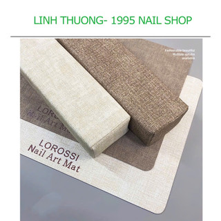  Set gối kê tay làm nail kèm thảm da cao cấp phong cách Wabi-sabi chống nước 