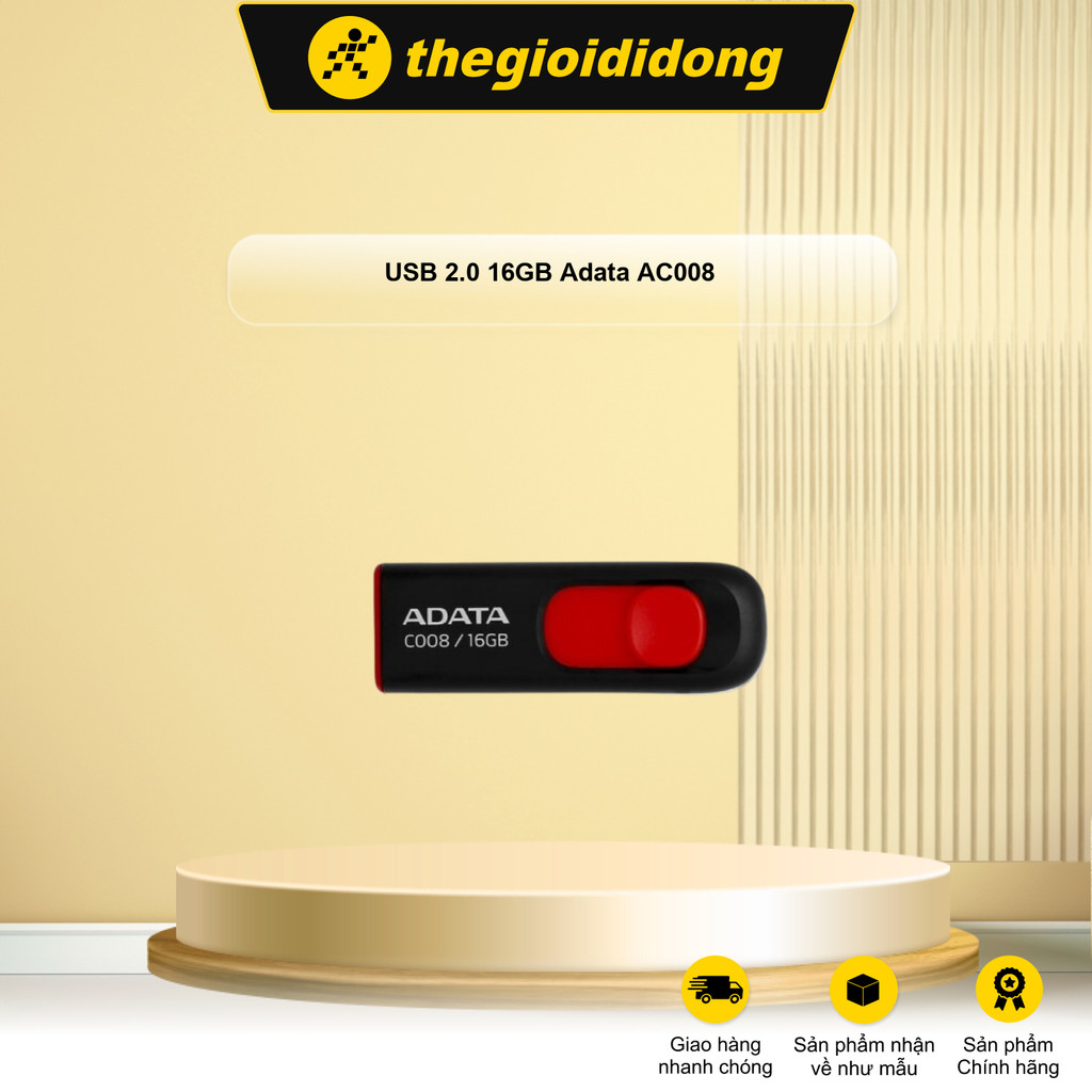 USB 2.0 16GB Adata AC008 - Hàng chính hãng