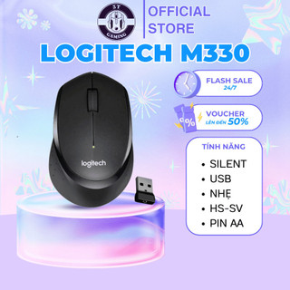 Chuột không dây Logitech M330 Silent Plus giảm ồn, USB, thuận tay phải, PC Laptop - Thanh Lý Kho HCM