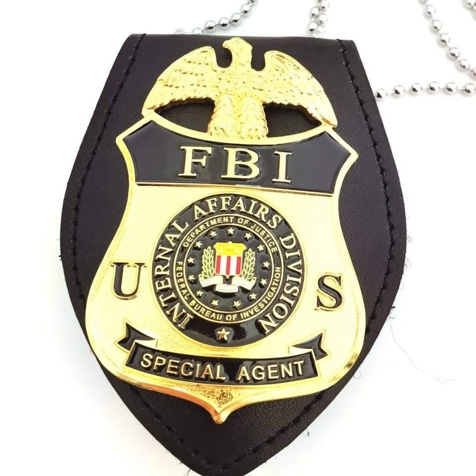 Pin mặt sau huy hiệu lớn bằng kim loại của FBI của Mỹ