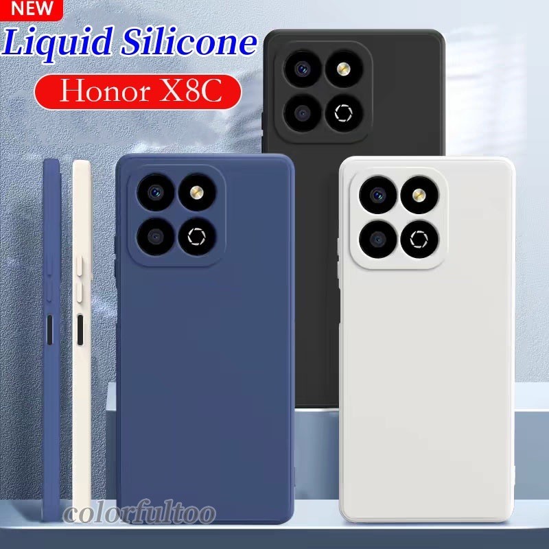 Ốp Điện Thoại Honor X8C Cho Honor X8C X7C X7d HonorX7d 4G 5G Cặp Đôi Vỏ Vuông TPU Lỏng Silicon Mềm B