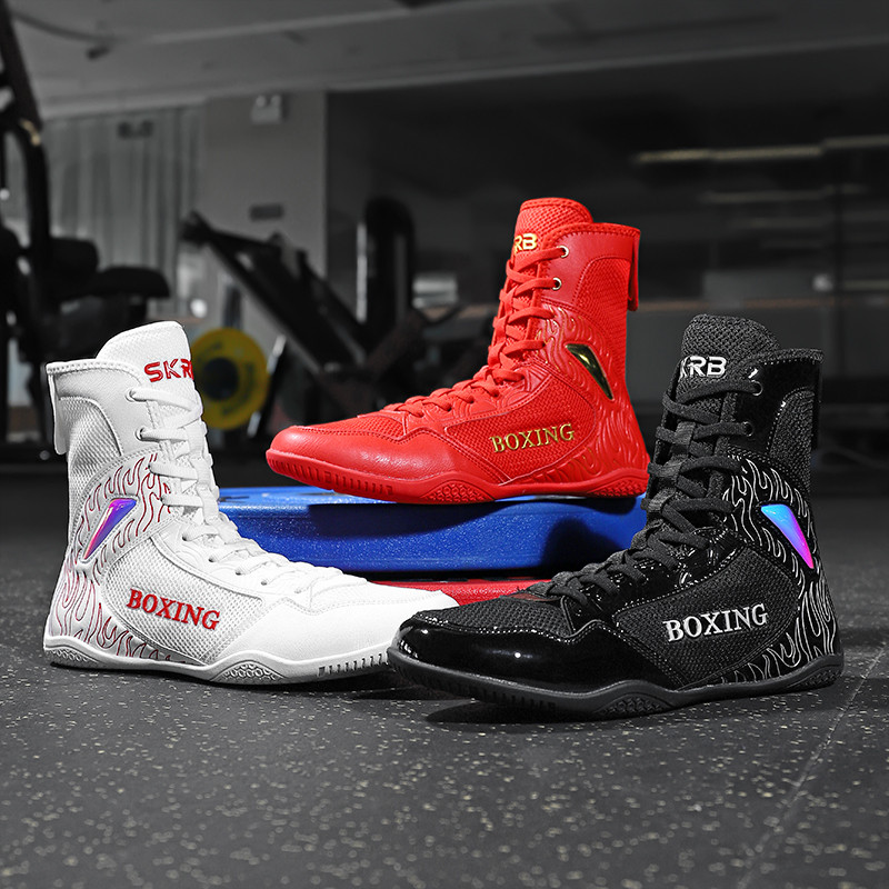 Giày Boxing Mới Có Hàng Giày Đấu Vật Kích Cỡ Lớn 37-46 Giày Boxing Unisex Giày Chiến Đấu Nhẹ Không T