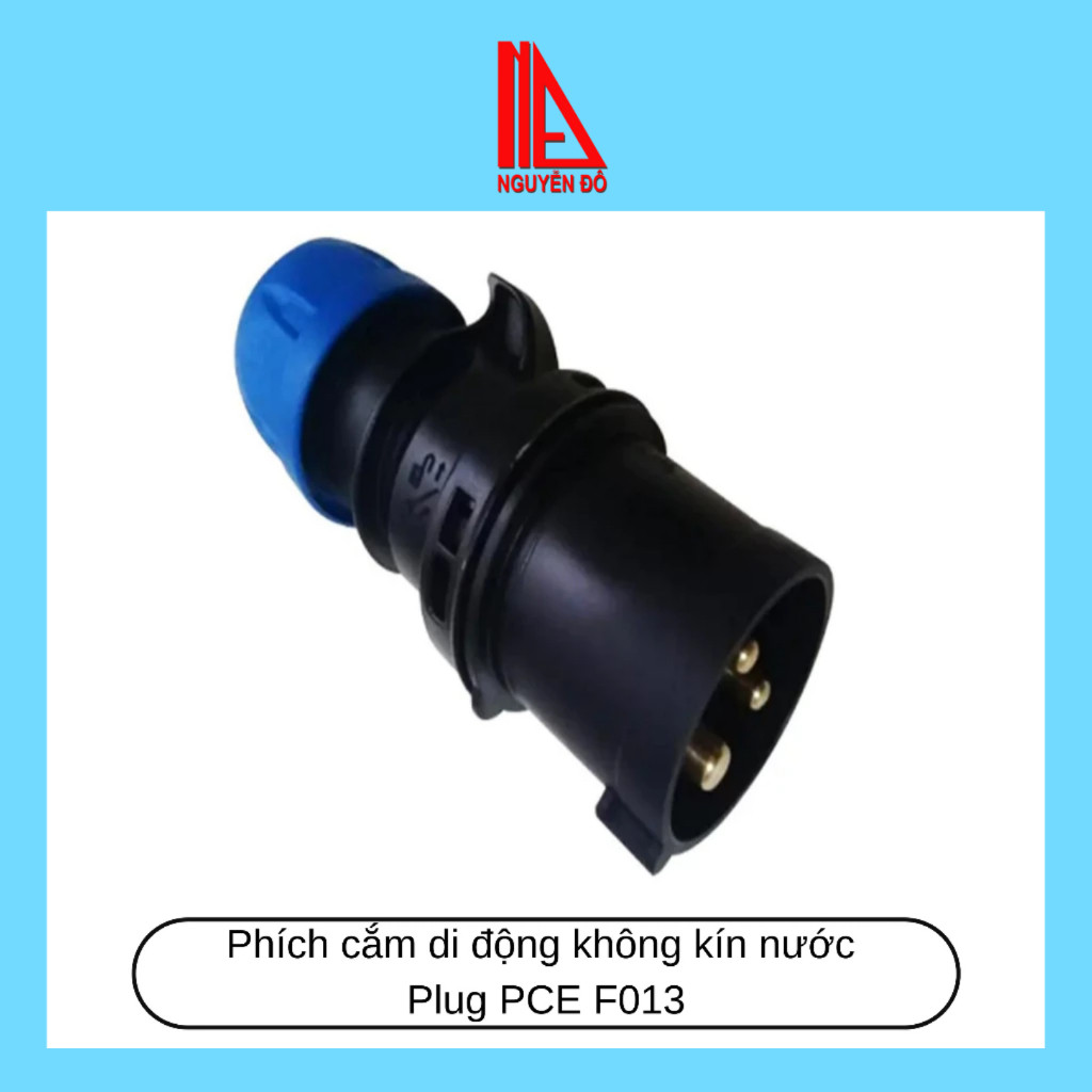 Phích cắm điện công nghiệp cao su di động không kín nước Plug PCE F013 -6ECO với độ bền cao&khả năng