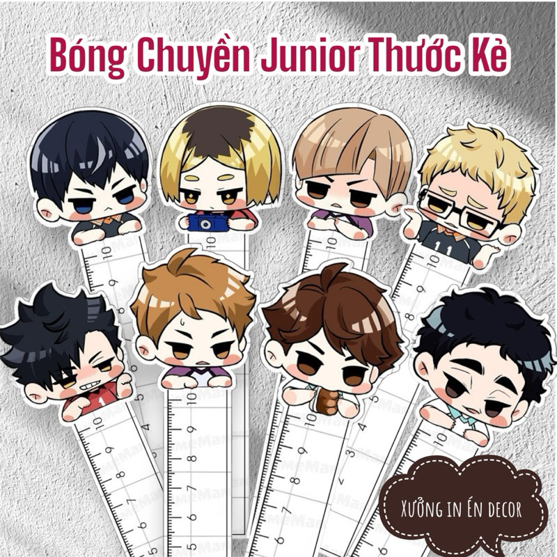 Bóng Chuyền Junior Thước Kẻ Haikyuu Hyuga Shoyo Kageyama Tobio Thước Kẻ 10cm In Theo Yêu Cầu