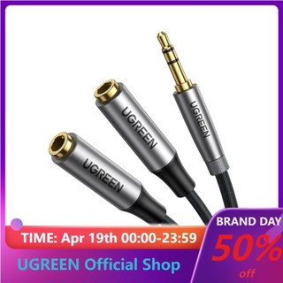 Cáp chuyển đổi âm thanh UGREEN chia cổng 3.5mm sang 2 ổ cắm 3.5mm tiện lợi