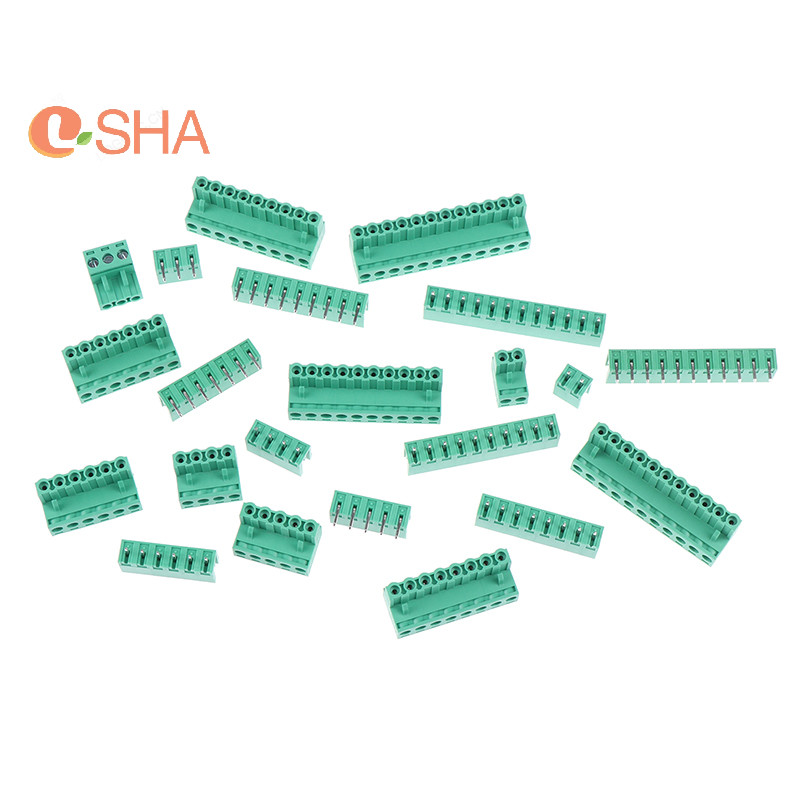 [Lsha] 5.08mm Pitch 300V 15A Pin thẳng / cong Plug-in Soc 2EDG 2 / 3 / 4 / 5 / 6 / 7 / 8 / 9 / 10 / 12Pin PCB Vít Terminal Block Wire Connector Set MỚI