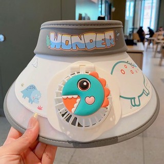Cap with fan charging children's summer sunscreen cap for boys 'anti-ultraviolet sun cap for girls' hollow top sunshade cap