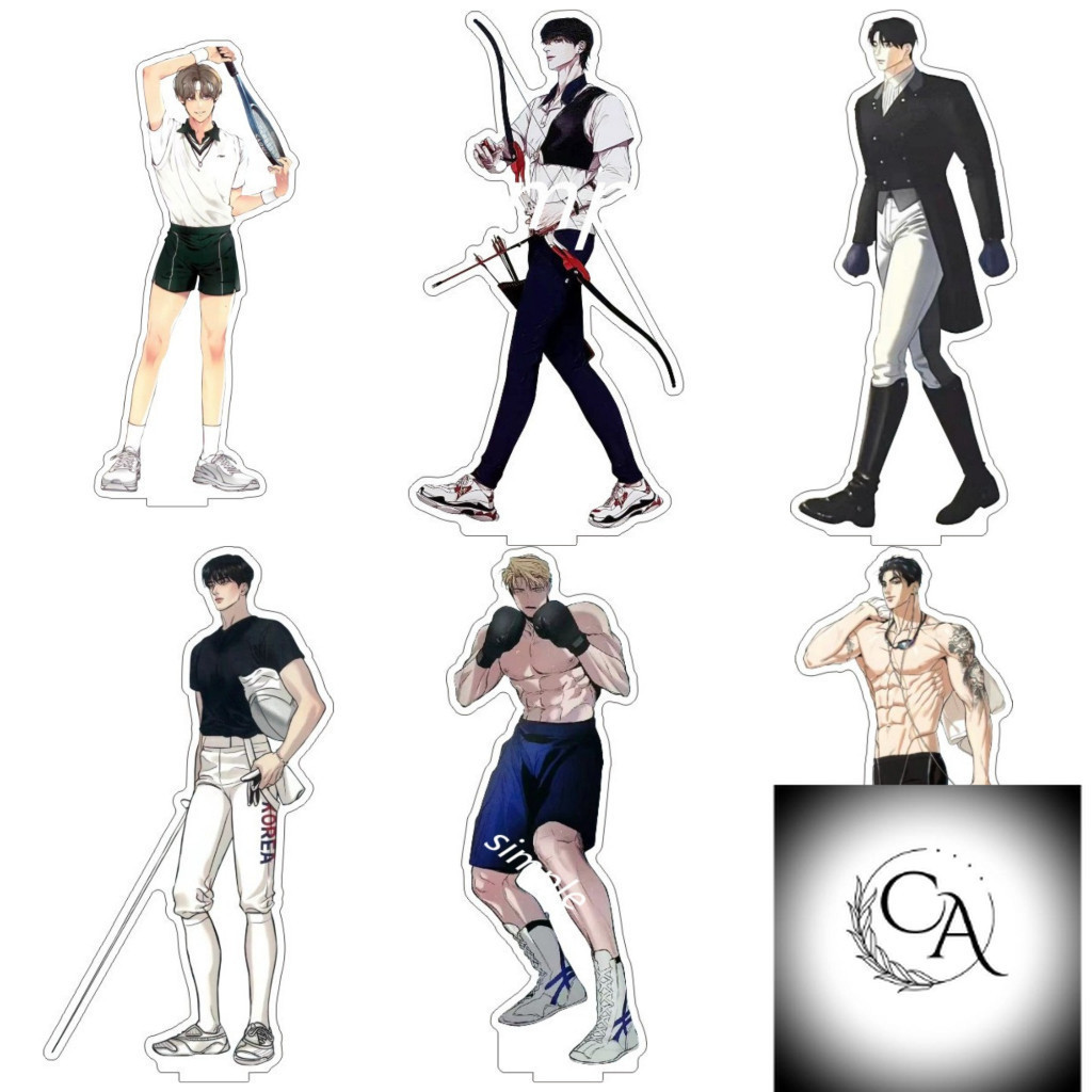 Mô hình Standee TEAM LEZHIN SUMMER 2024 tượng mica acrylic anime chibi trưng bày