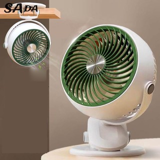 SADA Quạt nhỏ văn phòng để bàn quạt im lặng có thể sạc lại quạt điện nhỏ quạt bàn quạt kẹp quạt di động