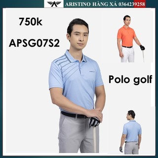 Áo polo golf Aristino APSG07S2 chất thun lạnh mềm mại, co giãn tốt