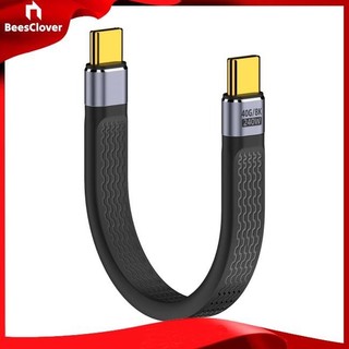 Beesclover cáp usb c sang usb c 13cm ngắn 240w usb 4.0 cáp sạc nhanh 40gbps truyền dữ liệu thiết kế fpc phẳng