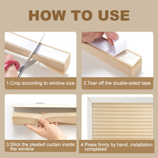 Rèm tự dính DIY xếp li mù