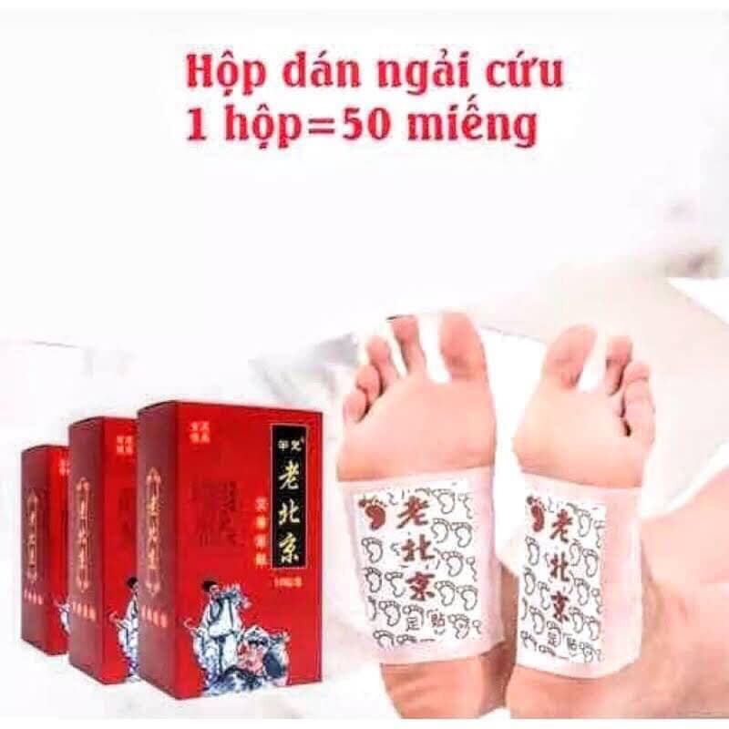 xả kho Combo 3 HỘP miếng dán chân ngải cứu thải độc ( mỗi hộp 50 miếng)