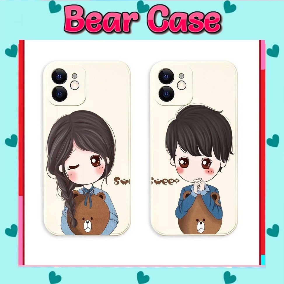 Ốp lưng iphone hình badgirl and badboy cute cạnh vuông giả ip12 5/5s/6/6plus/6s/7/7plus/8/8plus/x/xr/xs/11/12/pro/max