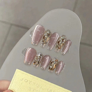 Ngọc Trai Bán Chạy Trắng Quang Trị Liệu Mắt Mèo Dán Móng Tay Handmade Mặc Móng Tay Thành Phẩm Bán Buôn Làm Móng Tay Ngắn