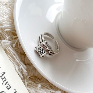 Nhẫn unisex Chrome Heart square bạc fullbox.
