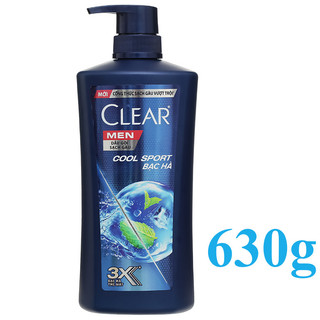 Dầu gội sạch gàu Clear Men Cool Sport bạc hà 630g